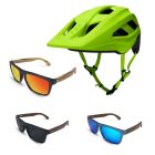 Fox Mainframe Mips Halbschalenhelm neon gelb mit TWO-X Sonnenbrille