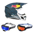 Kini Red Bull Crosshelm Combo MX3 mit TWO-X Atom Brille
