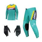 LEATT Moto 4.5 Lite Combo blau weiss Jersey Crosshose