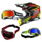 Oneal 2Series Rush Crosshelm rot gelb inkl. TWO-X Atom Crossbrille