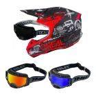 Oneal 5Series Crosshelm Polyacrylite HR V. 22 schwarz rot mit TWO-X Atom Brille