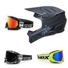 Oneal Backflip MTB Helm Solid schwarz mit TWO-X Race Brille