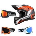 Oneal 1Series Crosshelm Stream orange mit TWO-X Race Brille
