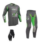 Thor MX Combo Hose Shirt Launchmode Futura grau grün