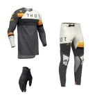 Thor MX Combo Hose Shirt Sportmode League grau gelb