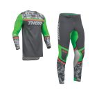 Thor MX Combo Hose Shirt Sportmode Punk'd grau grün