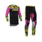 Thor MX Combo Hose Shirt Sportmode Punk'd schwarz pink
