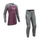 Thor Women MX Combo Hose Shirt Ridemode Menace grau
