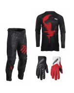 Thor Pulse Combo Counting schwarz rot Hose Jersey Handschuhe