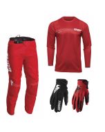 Thor Sector Combo Minimal rot Hose Jersey Handschuhe