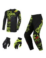 Oneal Element Attack Combo schwarz neon Jersey Crosshose