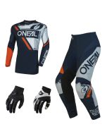 Oneal Element Shocker Combo blau orange Jersey Crosshose