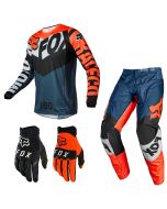 FOX 180 TRICE Combo orange Hose Shirt Handschuhe