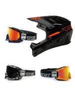 Oneal Backflip MTB Helm Eclipse schwarz rot mit TWO-X Race Brille