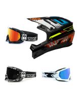 Oneal Backflip MTB Helm Eclipse bunt mit TWO-X Race Brille