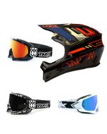 Oneal Backflip MTB Helm Eclipse orange mit TWO-X Race Brille