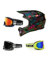 Oneal Backflip MTB Helm Eclipse Riot mit TWO-X Race Brille