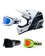 Oneal Sonus MTB Helm mit TWO-X Race Brille in Schwarz, Grau