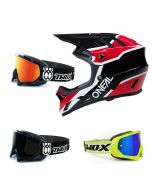 Oneal Backflip MTB Helm Strike rot mit TWO-X Race Brille