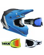 Thor Sector Crosshelm CHEV blau inkl. TWO-X Race Crossbrille