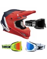 Thor Sector Crosshelm CHEV rot inkl. TWO-X Race Crossbrille