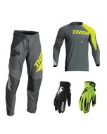 Thor Sector Combo Edge grau gelb Hose Jersey Handschuhe