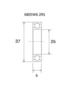 BLACK BEARING-B3-Lager-UB-6805W6-B3