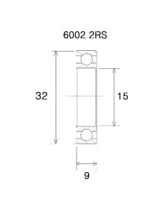 BLACK BEARING-B5-Lager-UB-6002-B5