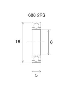 BLACK BEARING-B5-Lager-UB-688-B5