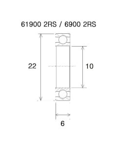 BLACK BEARING-B5-Lager-UB-6900-B5