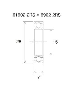 BLACK BEARING-B5-Lager-UB-6902-B5