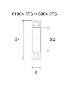 BLACK BEARING-Max-Lager-UB-6904-MAX