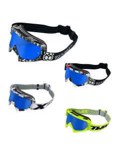 TWO-X Race Crossbrille blau verspiegelt Graphic