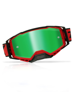 Crossbrille Offroad Brille ATOM INFERNO verspiegelt grün von TWO-X für Downhill Enduro Motocross