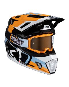 Leatt Crosshelm Moto 7.5 mit 4.5 Brille blau orange S