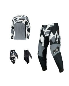 LEATT Moto 4.5 Lite Combo schwarz grau Jersey Crosshose