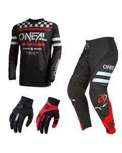 Oneal Element Squadron Combo schwarz rot Jersey Crosshose