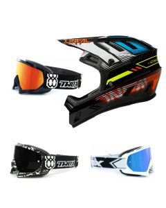 Oneal Backflip MTB Helm Eclipse bunt mit TWO-X Race Brille