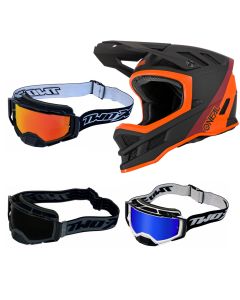Oneal Blade Hyperlite MTB Helm Charger rot orange mit TWO-X Atom Brille