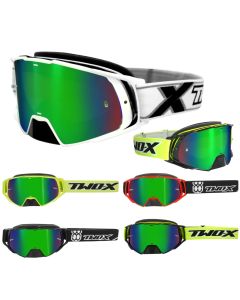 TWO-X Rocket Crossbrille MX Brille Motocross Enduro grün verspiegelt