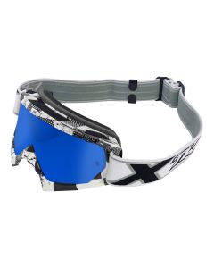 Crossbrille Offroad Brille Race Factory Spiegel blau von TWO-X für Downhill Enduro Motocross