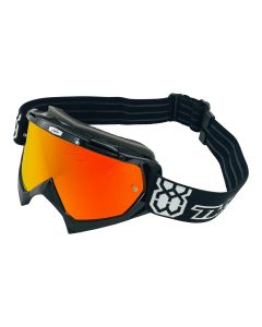 Crossbrille Offroad Brille Race schwarz Spiegel iridium von TWO-X für Downhill Enduro Motocross