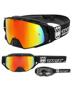 Crossbrille Offroad Brille Rocket schwarz Spiegel iridium von TWO-X für Downhill Enduro Motocross