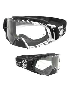 Crossbrille Offroad Brille Rocket Crush schwarz klar von TWO-X für Downhill Enduro Motocross