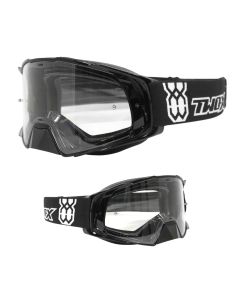 Crossbrille Offroad Brille Rocket schwarz klar von TWO-X für Downhill Enduro Motocross