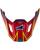 Alpinestars Helmschirm SM7 Guss blau rot