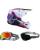 Alpinestars MX Helm Combo S-M7 Blaster pink weiss mit TWO-X Atom Brille