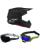 Alpinestars MX Helm Combo S-M7 Solid schwarz matt mit TWO-X Atom Brille