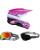 Alpinestars MX Helm Combo SM3 Falcon pink weiss mit TWO-X Atom Brille