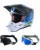 Alpinestars SM5 Rayon Crosshelm blau weiss mit TWO-X Race Brille